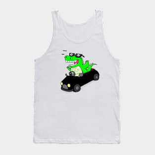 dinosaur in car ennjoy Tank Top